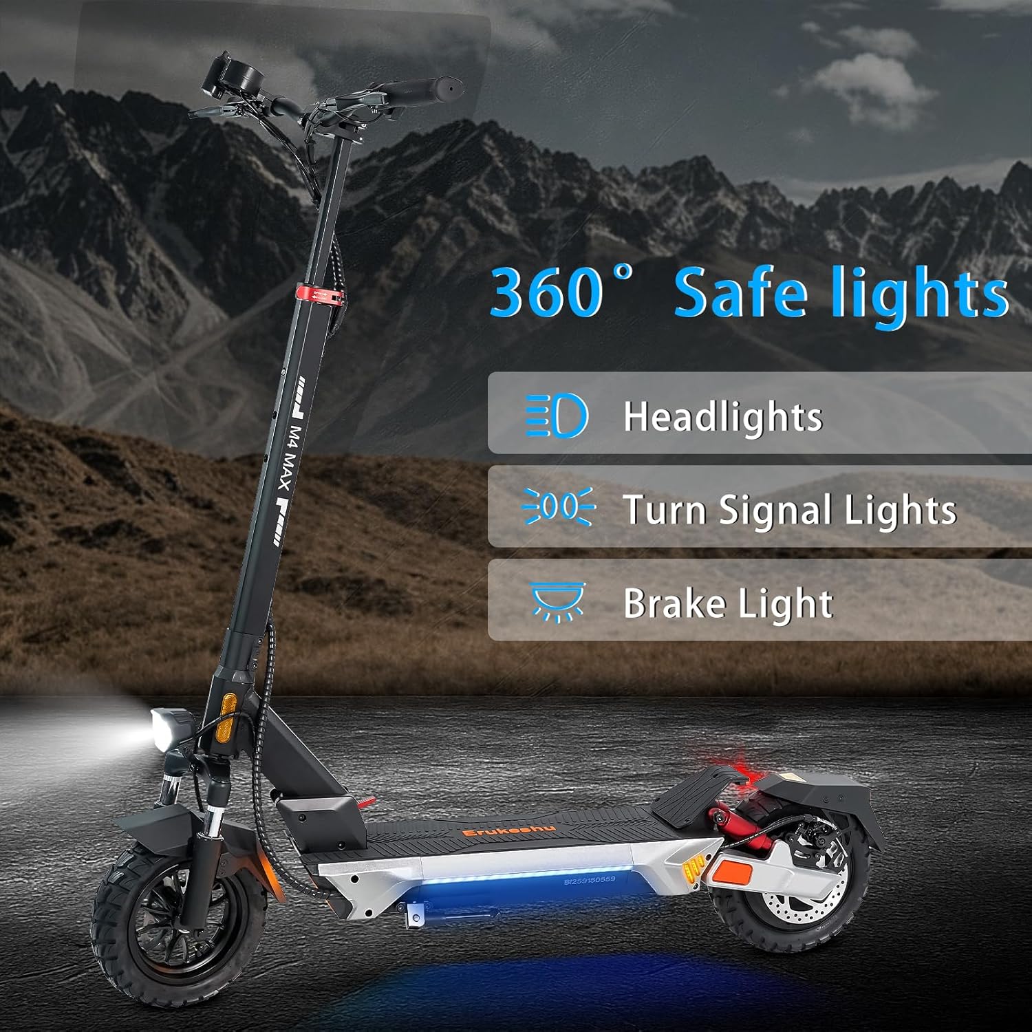Electric Scooter Adults 1600/2000W Motor 50 Miles Long Range & 30/35 MPH Top Speed 10