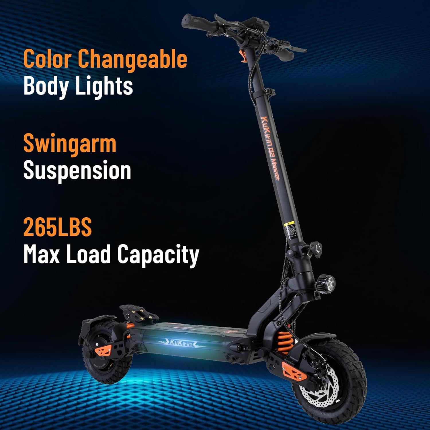 KUKIRIN G2 Master/G2Max Electric Scooter, 2000W Motor, 40 Mph Max Speed & 40 Miles Max Range, with 10'' Off-Road Tire, Foldable Electric Scooter for Adults, Teens, Load 264 Lbs