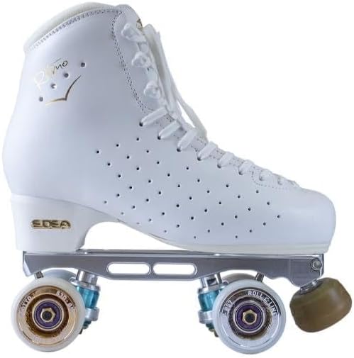 L'Estel Skates - Edea Rhythm Freedom+Mistral Roll-Line Bases+Giotto Wheels - Figure Skating Wheels (White, 230/34)
