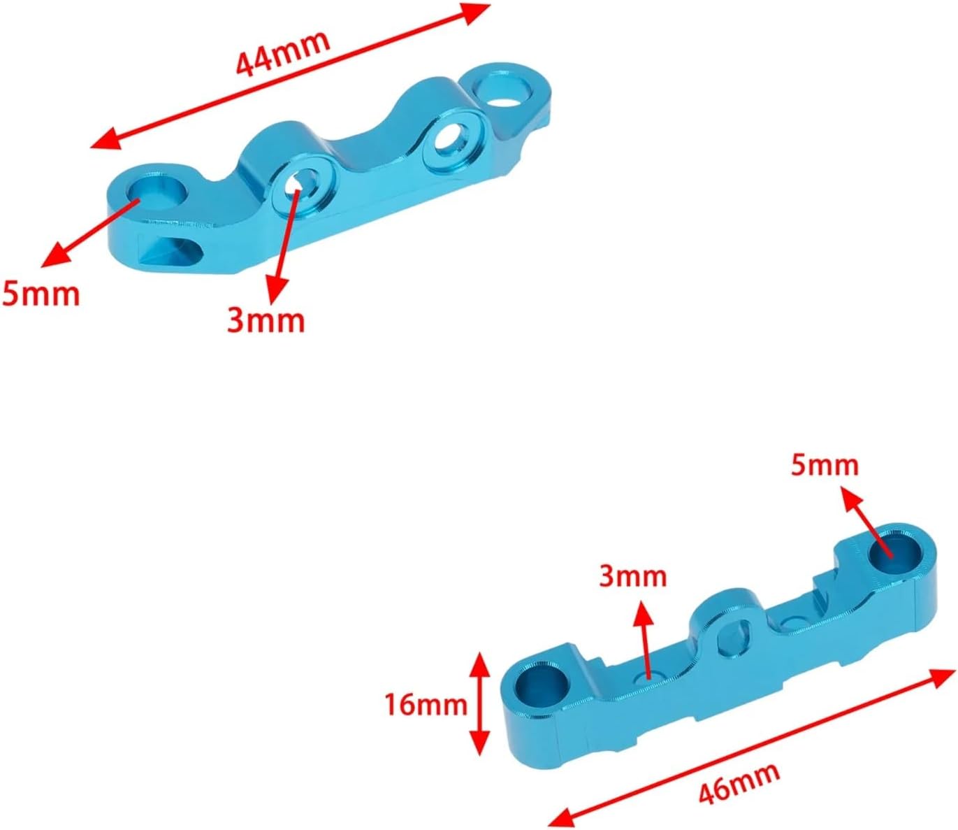 RC Toys Models For Tamiya For TT-02 1/10 RC Car Upgrade Parts Metal Modification Accessory Kit Suspension Arms Steering(Blue)