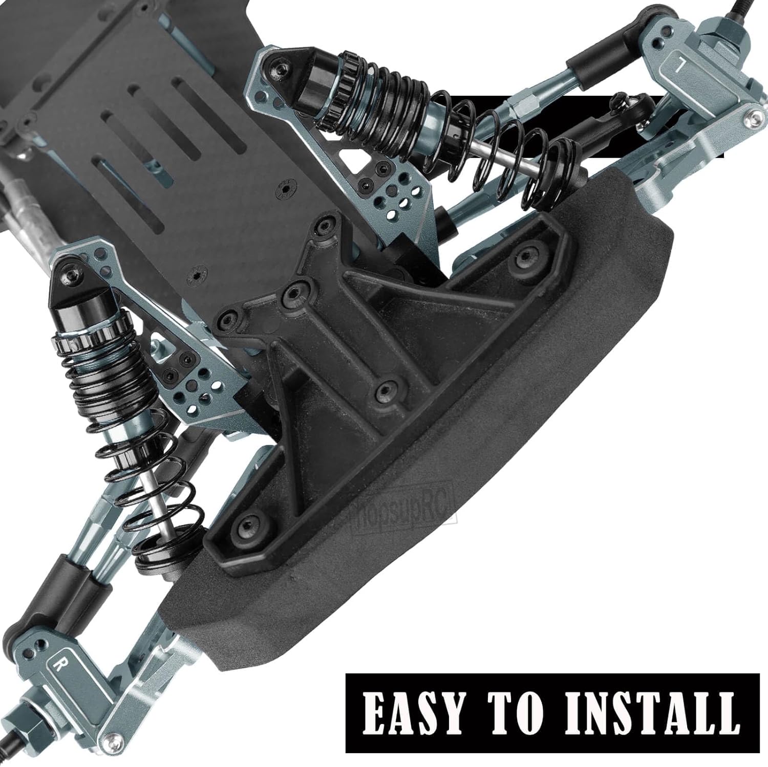 Upgrades Parts for 1/10 Slash 2WD LCG,Carbon Skid Plate&Aluminum RC Shocks&Drive Shaft CVD&A Arms&Steering Block&272R Gearbox&Adjustable Links&Shock Tower&Front Bulkhead,Titanium