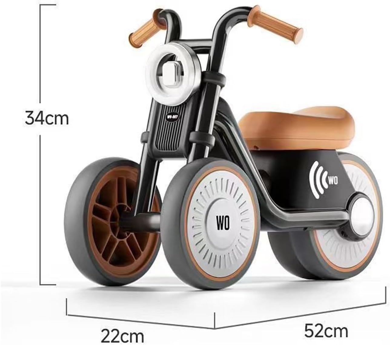 Tricycle for Toddlers Wiggle Car No Pedal Sliding Car with Music Silent Wheels Gift Idea for Kids Ages 2+(Black)