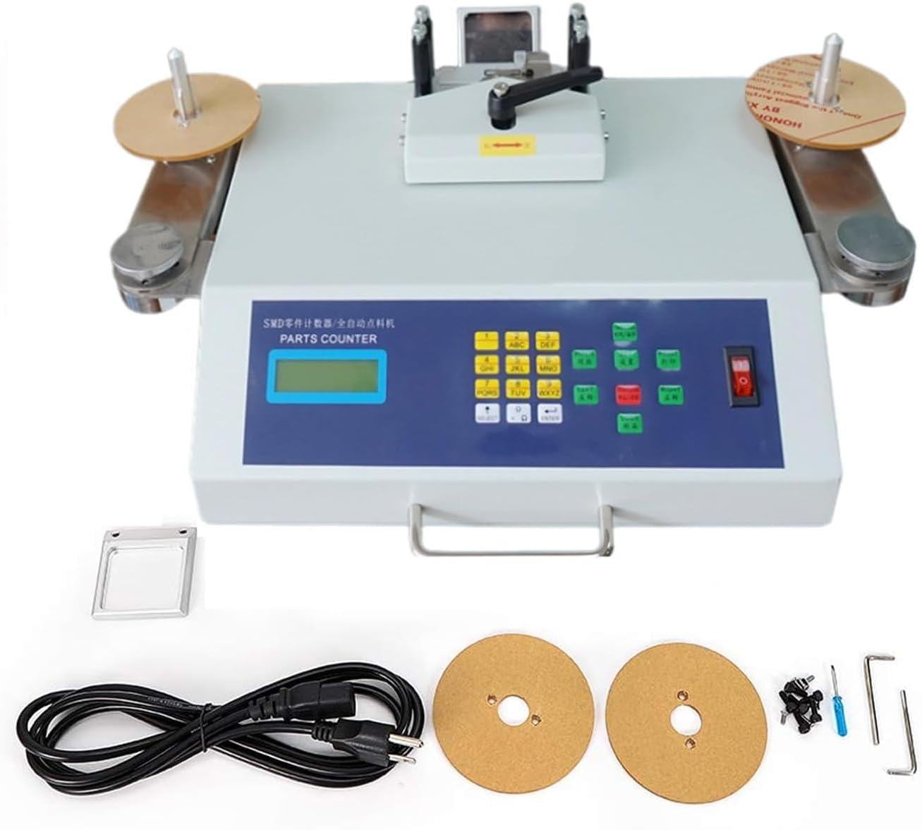 SMT SMD Component Counter, Automatic Parts Component Counting Machine with LCD Display, Leak Detection and Adjustable 3 Speeds