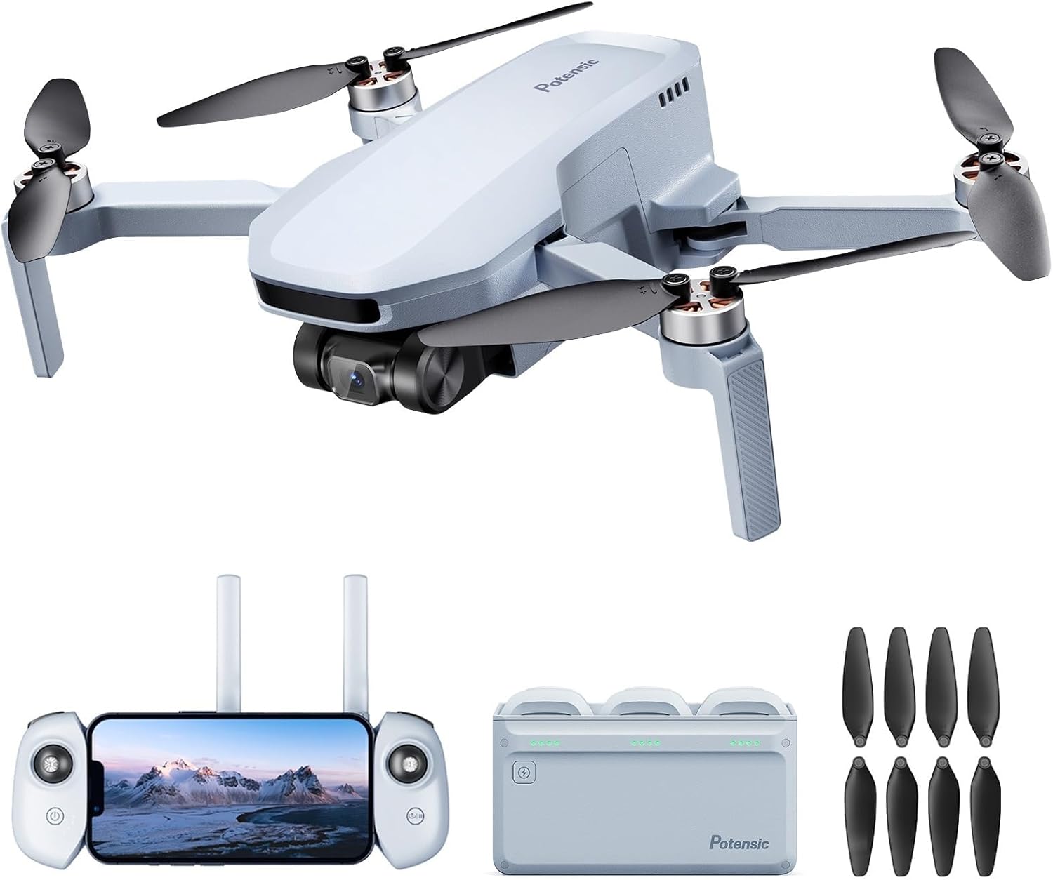 Potensic ATOM SE Fly More Combo Bundle with 1 Set of Blades