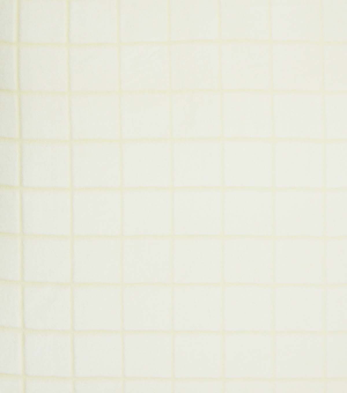 White Embossed Plaid Sew Lush Fleece Fabric