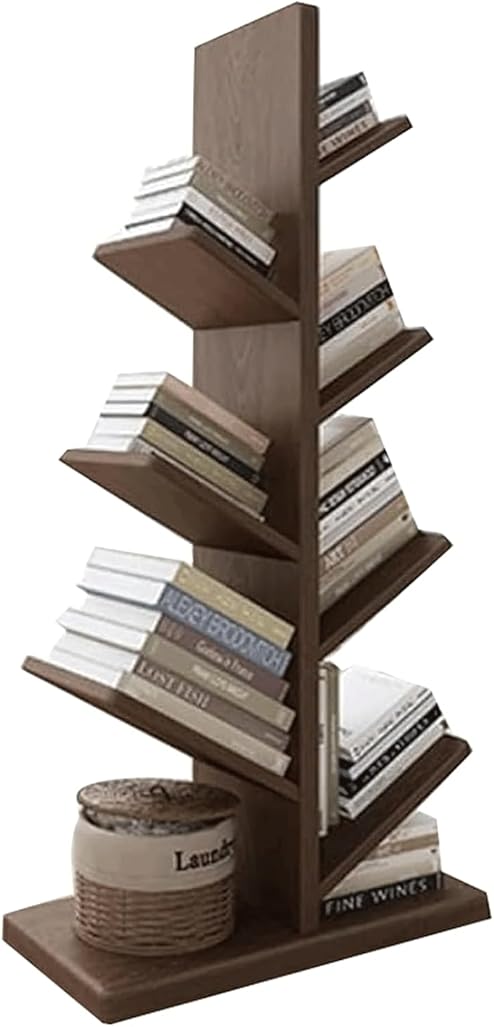 Bookshelves 7 Layers Tree Shaped Bookcase Display Rack Tree Branch Bookshelf Luxury Tall Bookcases Floor Standing Book Shelf
