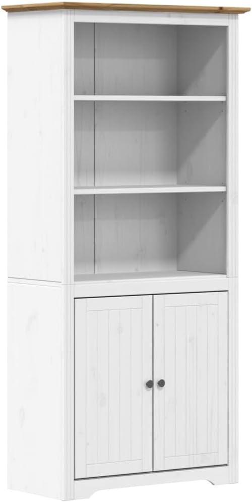 YAFF Bookcase BODO White and Brown 31.5