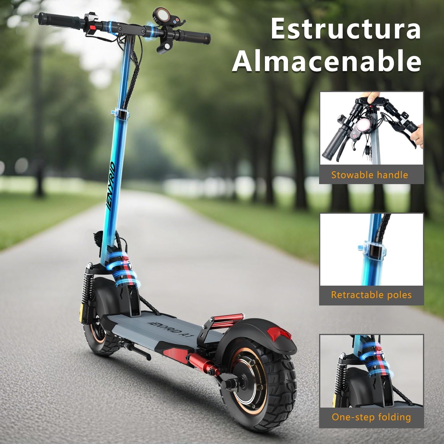 A1 Electric Scooter for Adults,800W High Motor Up to 28MPH&25Miles Long Range Commuting Electric Scooter,10