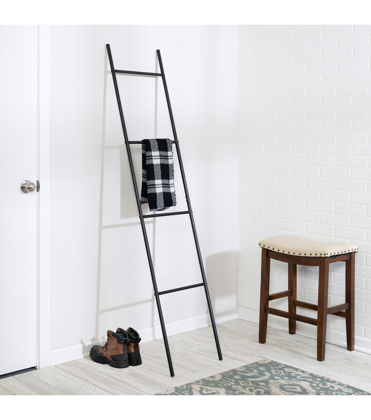 Honey Can Do Leaning Ladder Rack Black