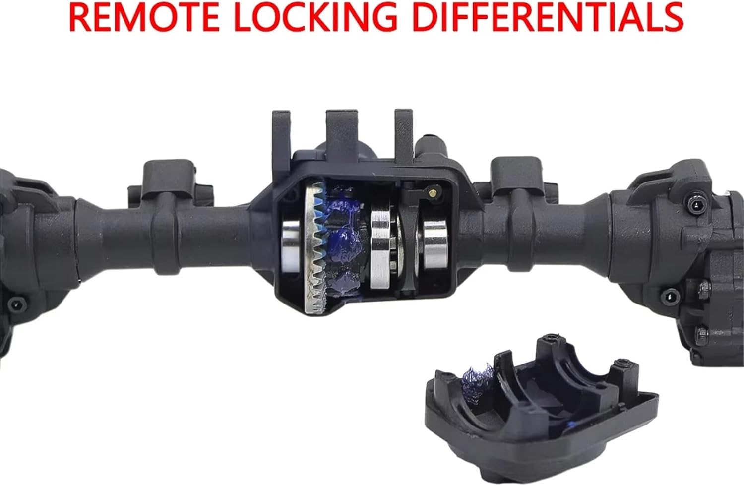 RC Car Repair Kit for TRX4 for TRX-4 6WD 1:10 Complete Front Middle Rear Differential Portal Axle with T-Lock High Ground Clearance RC Crawler Upgrade Car Parts(Set)