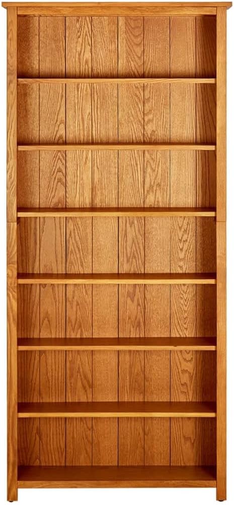 GOLINPEILO Wooden 7-Tier Bookcase with 7 Shelves 35.4