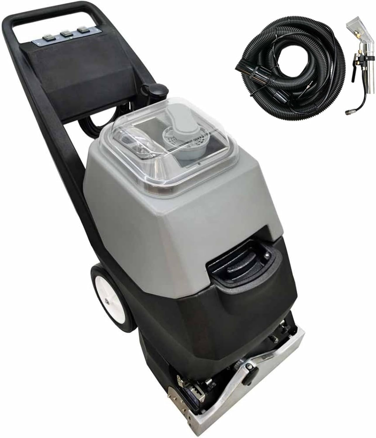 BEILOCKERY 110V Commercial Carpet Cleaning Machine, 9 Gal/35L Double Water Tank Professional 3 in 1 Carpet Steamer, 2320W Hand Pushed Vacuum Extractor Cleaner