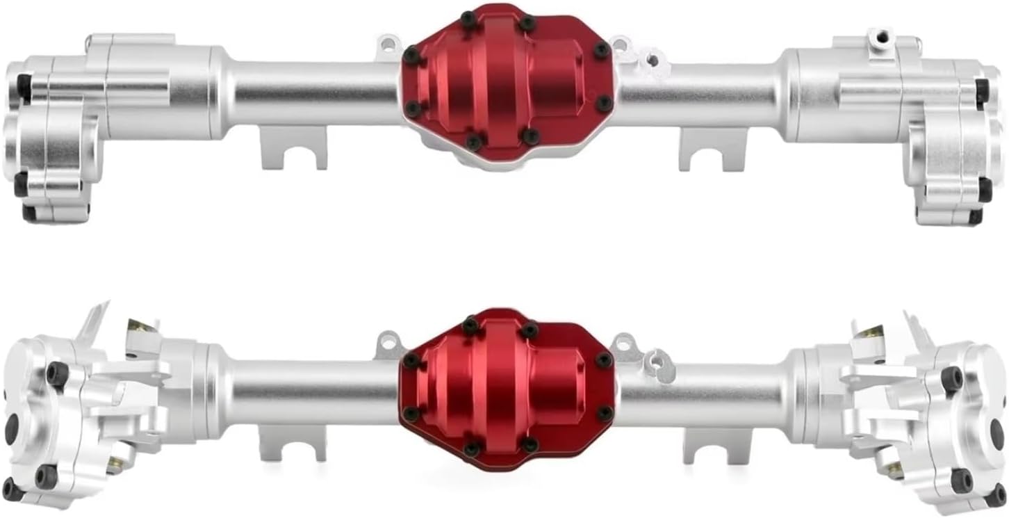 RC Axle Models For YiKong YK4082 YK4083 For Absima For Yucatan CR1.8 1/8 Metal Front And Rear Portal Axle Housing Gear Cover RC Crawler Car Upgrades(1set)