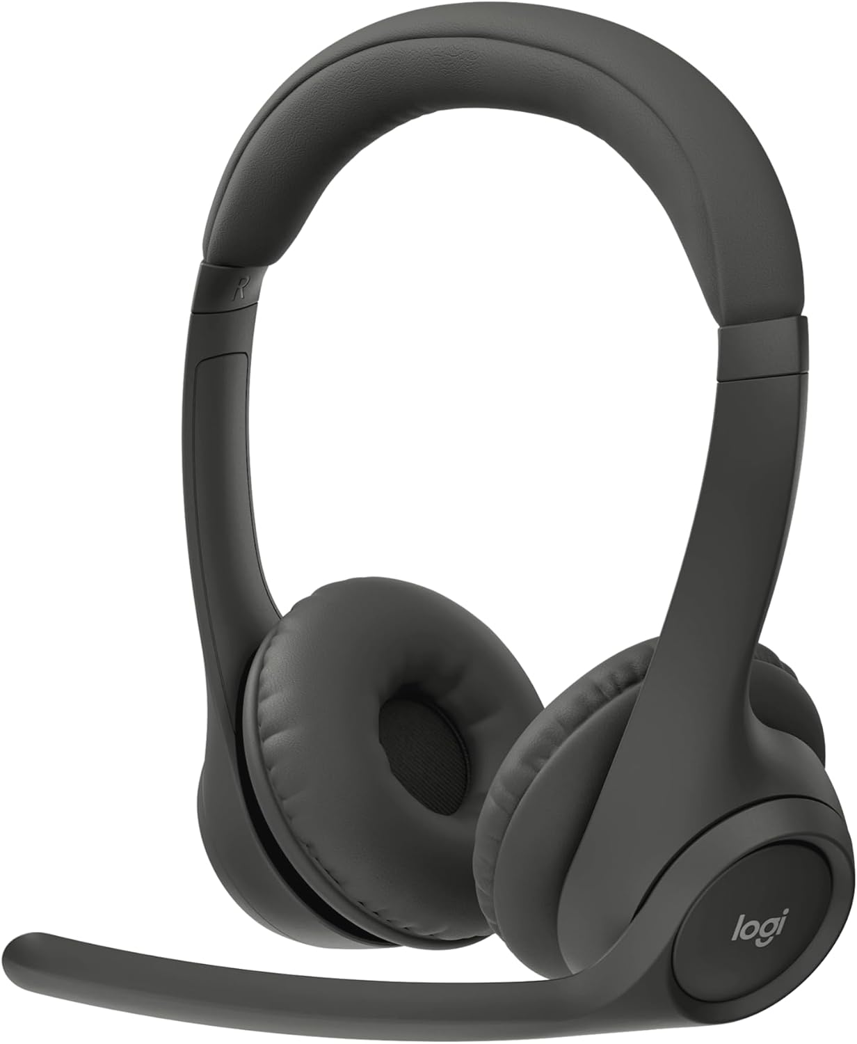 Logitech Zone 301 Wireless Bluetooth Headset with Noise-Canceling Microphone, Compatible with Windows, Mac, Chrome, Linux, iOS, iPadOS, Android – Graphite, Pack of 4