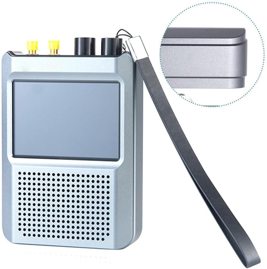 DSP2 Full Band Radio Receiver 10kHz-2GHz AM SSB for DSB CW NFM WFM with 3.5 Inch Touch LCD Screen 5000mAh Battery Adjustable Filter Width Adaptive Noise Reduction Automatic Gain Control