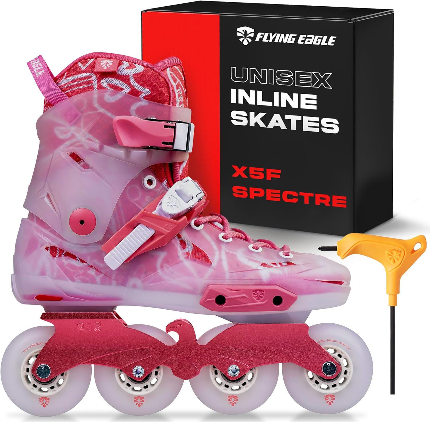 Flying Eagle X5F Spectre and X5 Shrike Pro Freeskates - Adult Inline Skates Men Professional, Adult Roller Skates Men, Urban Inline Skate, Outdoor Skating Shoes, Rollerskates Adults