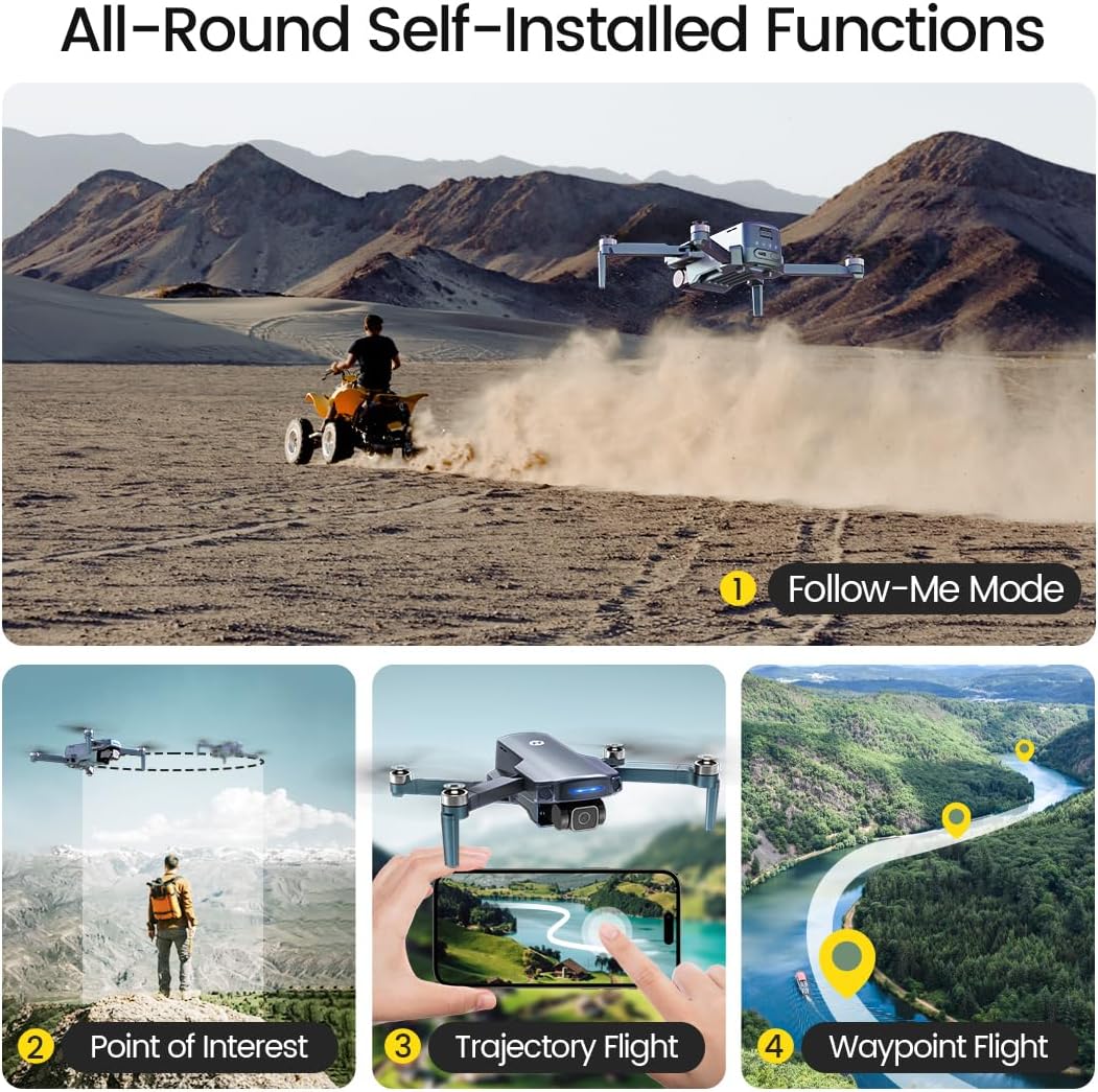 Holy Stone HS360S GPS Drones With 4K UHD Camera For Adults,FAA,249g Quadcopter Drone,10000 Feet Video Transmission,Auto Return,Follow Me, Brushless Motor,Beginner Mode, Special Gradient Color Edition