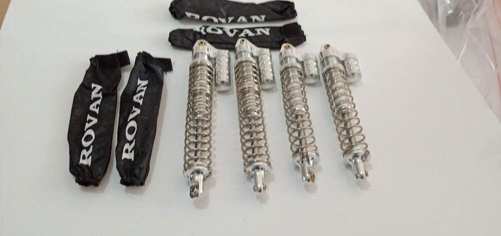 Hockus Accessories 5b 5t 5sc CNC Alloy 8mm Shocks Absorbers with Shock Support Caps Set with Shock Cover - (Color: Orange Shock Cover)