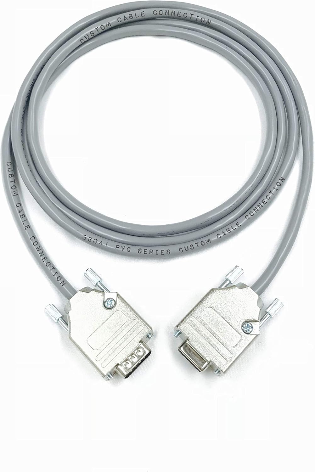75 Foot DB9 Male to Female RS232 Extension Serial Cable - 24 AWG with Grey PVC Jacket - Made in USA by Custom Cable Connection