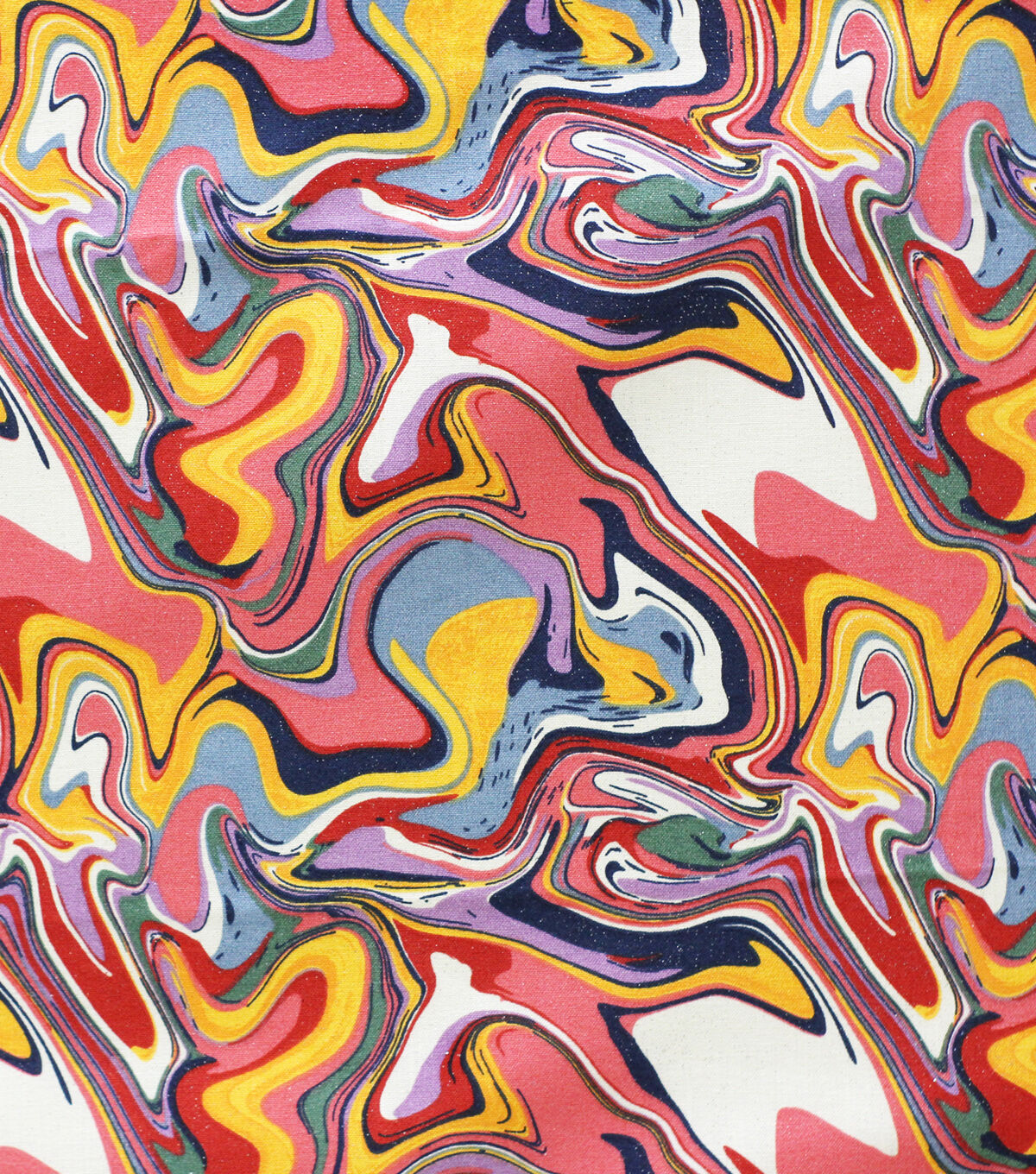 70s Multicolor Marble Quilt Glitter Cotton Fabric by Keepsake Calico