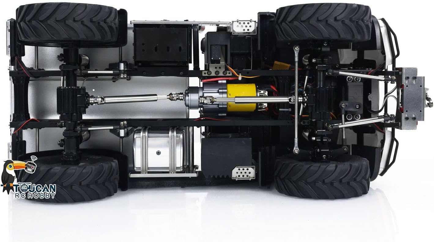 TOUCAN RC HOBBY 2Speed 4WD 1:10 RC Off-Road Vehicle UNI U423 4X4 Radio Control Rock Crawler Car Model Aluminum Box Light Sound Differential Lock for Adult