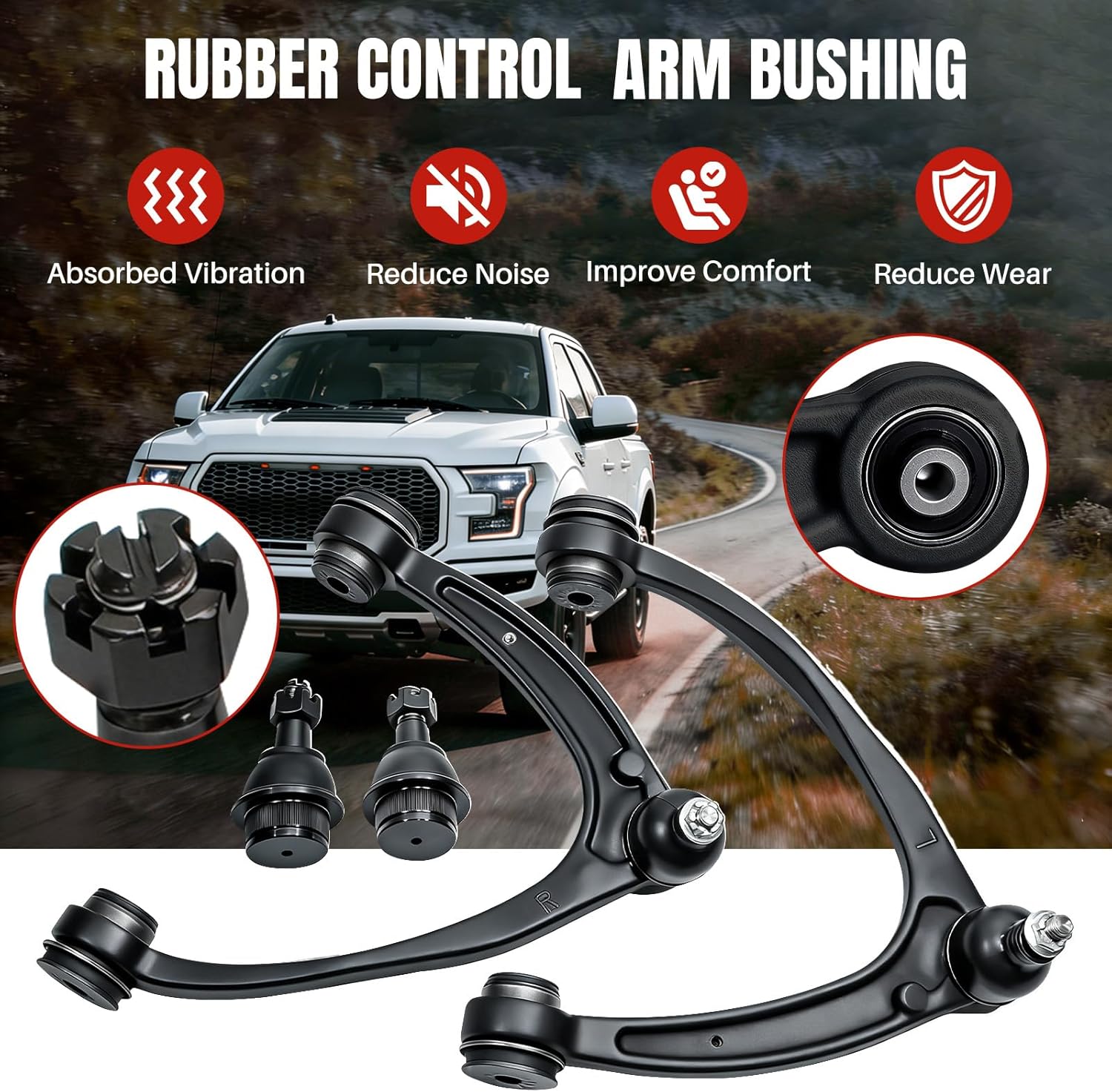 10 Pc Front Suspension Kit Control Arms replacement for Cadillac Escalade Chevy Silverado Suburban Tahoe GMC Sierra 2007-2013