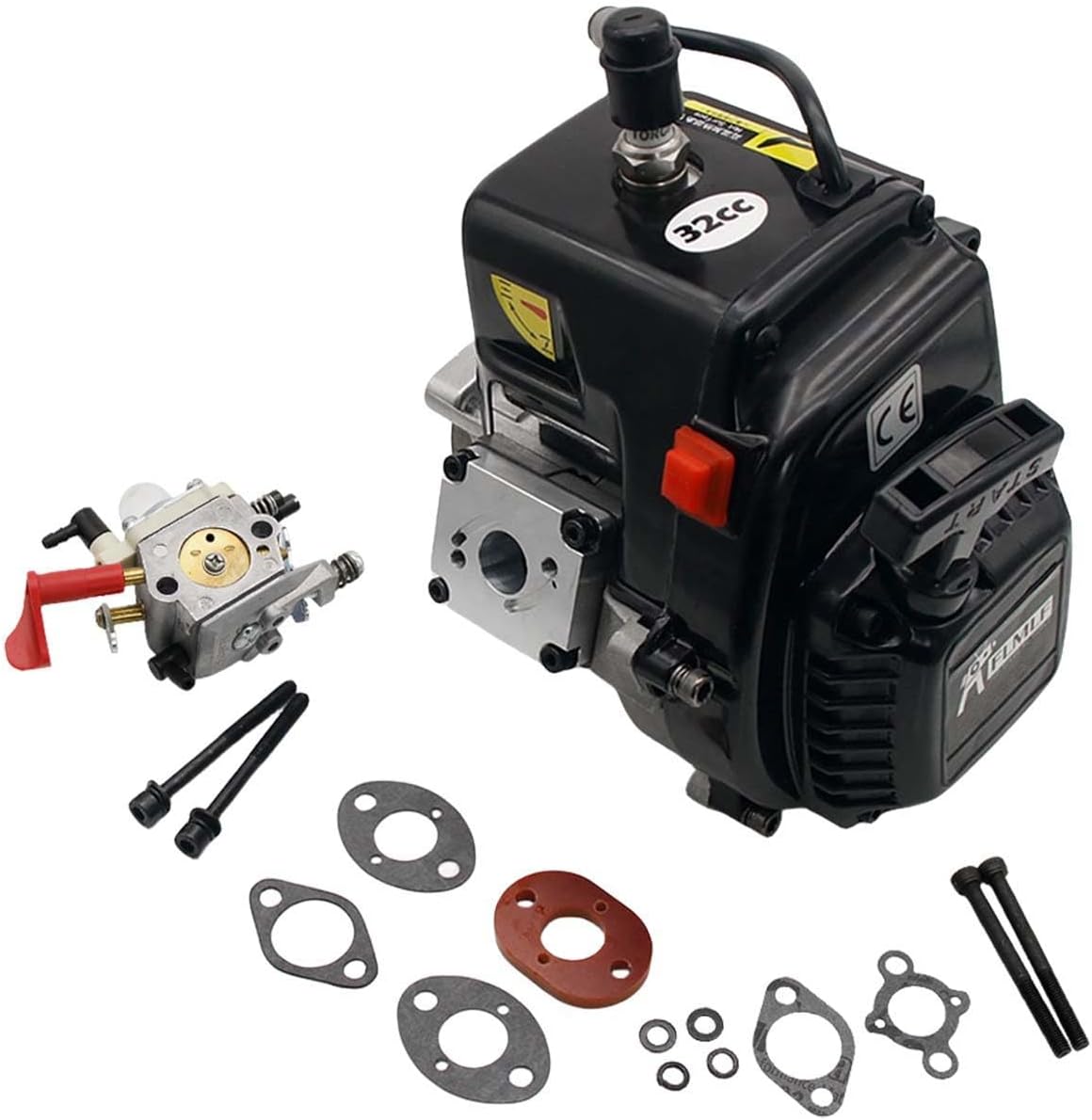 FLMLF 1/5 Remote Control 32CC 11HP Reed Case Engines for 1/5 HPI KM ROVAN Baja LT FG QL FID MCD DBXL GoPed RedCat Rc Parts (32CC PRO)