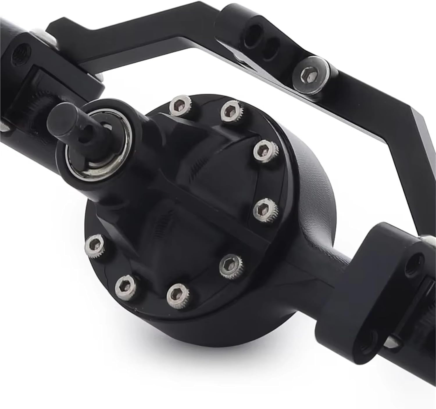 RC Car Parts Compatible with Gelande II TF2 D90 D110 for Yota II 1/10 RC Crawler Car CNC Aluminum Alloy Axle Front and Rear Upgrade Parts(Rear and Front)