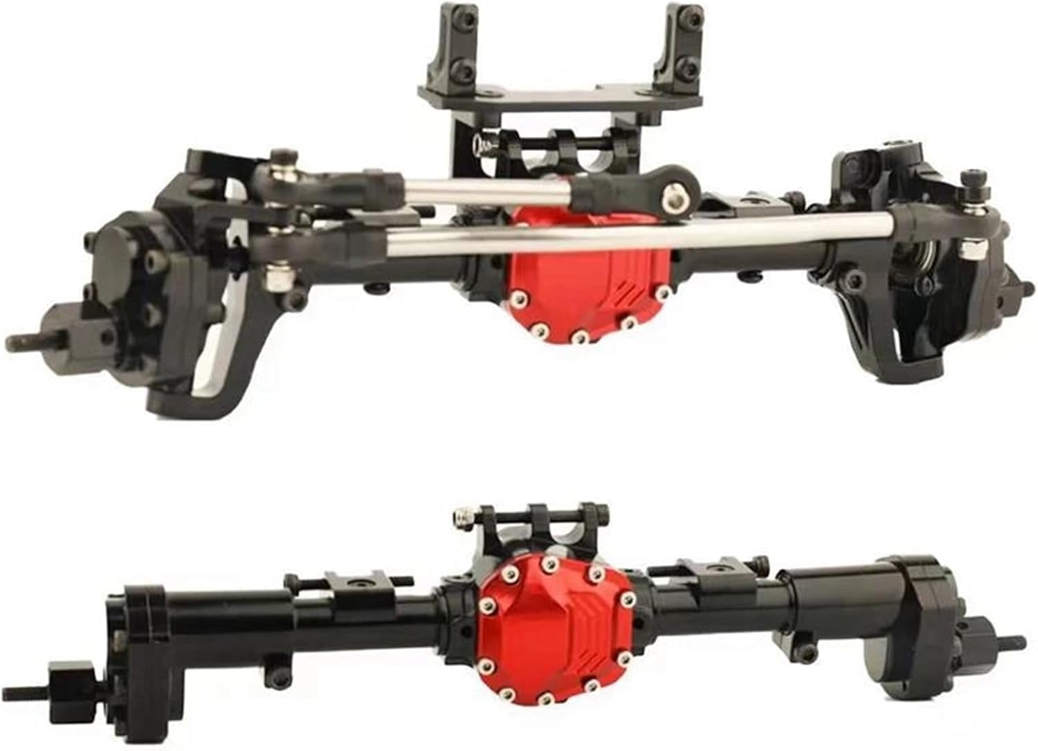 RC Vehicle Axles Compatible with Axial SCX10 SCX10 II 90046 90047 CNC Metal Front and Rear Portal Axle for 1/10 RC Crawler Car Upgrades Parts