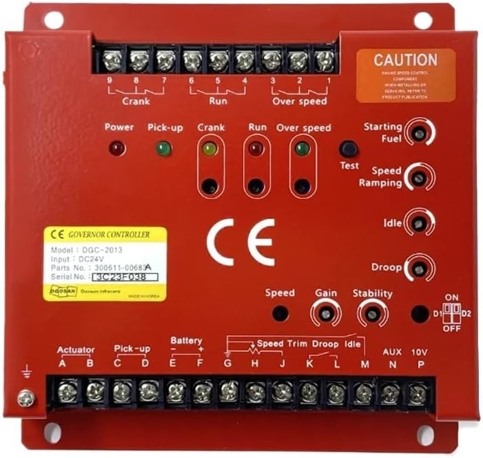 DGC-2013 Generator Speed Controller 300611-00683 Red Speed Governor Diesel Engine Speed Control Board