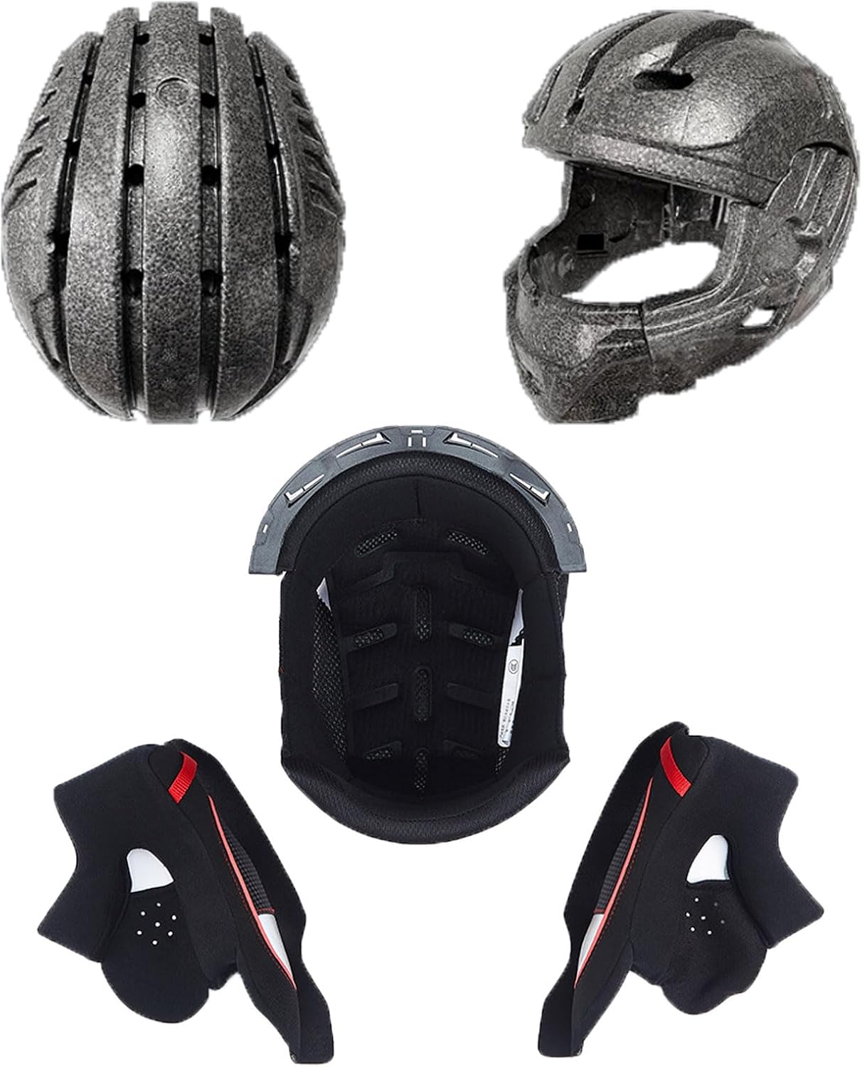 Carbon Fiber Full Face Motorcycle Helmets with Spoiler Sport Touring Street Motorcycle Helmet - Bluetooth Ready Speaker Pockets