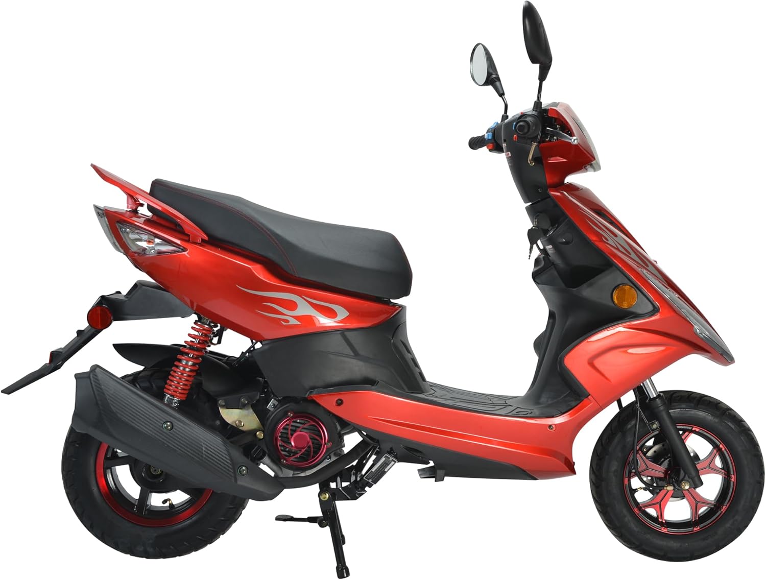 HHH Wave 150cc Fully Automatic Gas 150cc Scooter Moped for Youth and Adult 150 cc Adult Bike Street Scooter with 10 inches Aluminum Wheels (Blue Color)