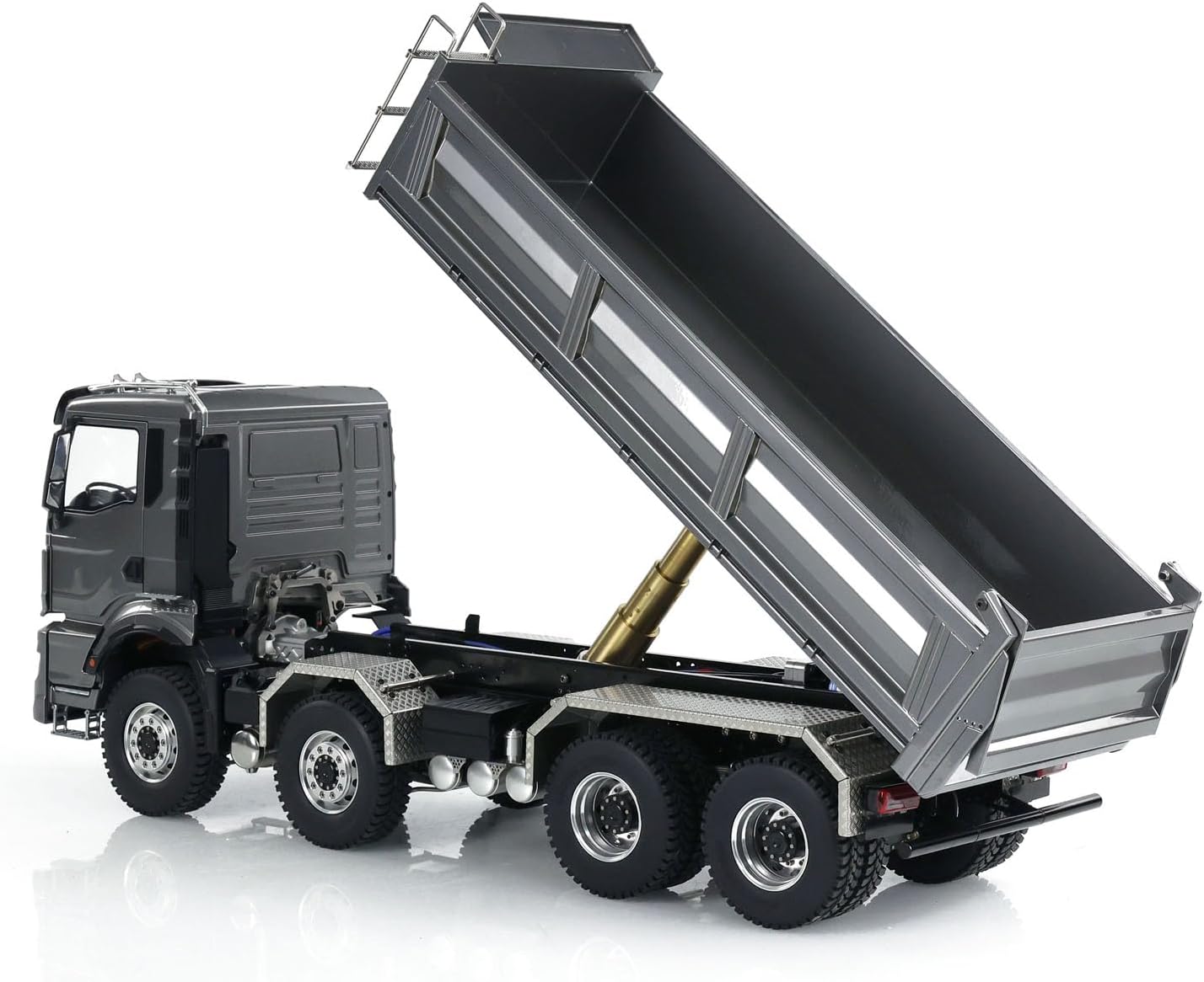 TOUCAN RC HOBBY Radio Control 1:14 Hydraulic Tipper Metal Cabin Shell Differential Lock 8x8 Chassis 2Speed RC Dumper Truck Sound Light