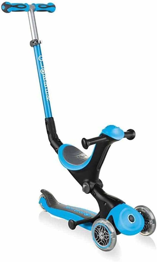 Globber - GO•UP Deluxe - Adjustable 3-Wheel Scooter with Seat for Children Aged 15 m + to 9 Years +