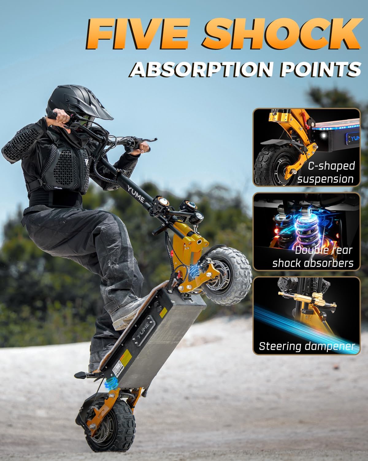 M YUME SCOOTER X11+ 6000W / Hawk 4000W Motor Scooter, 50/43 MPH 56/43 Miles 60V 27AH Electric Scooter for Adults, 11