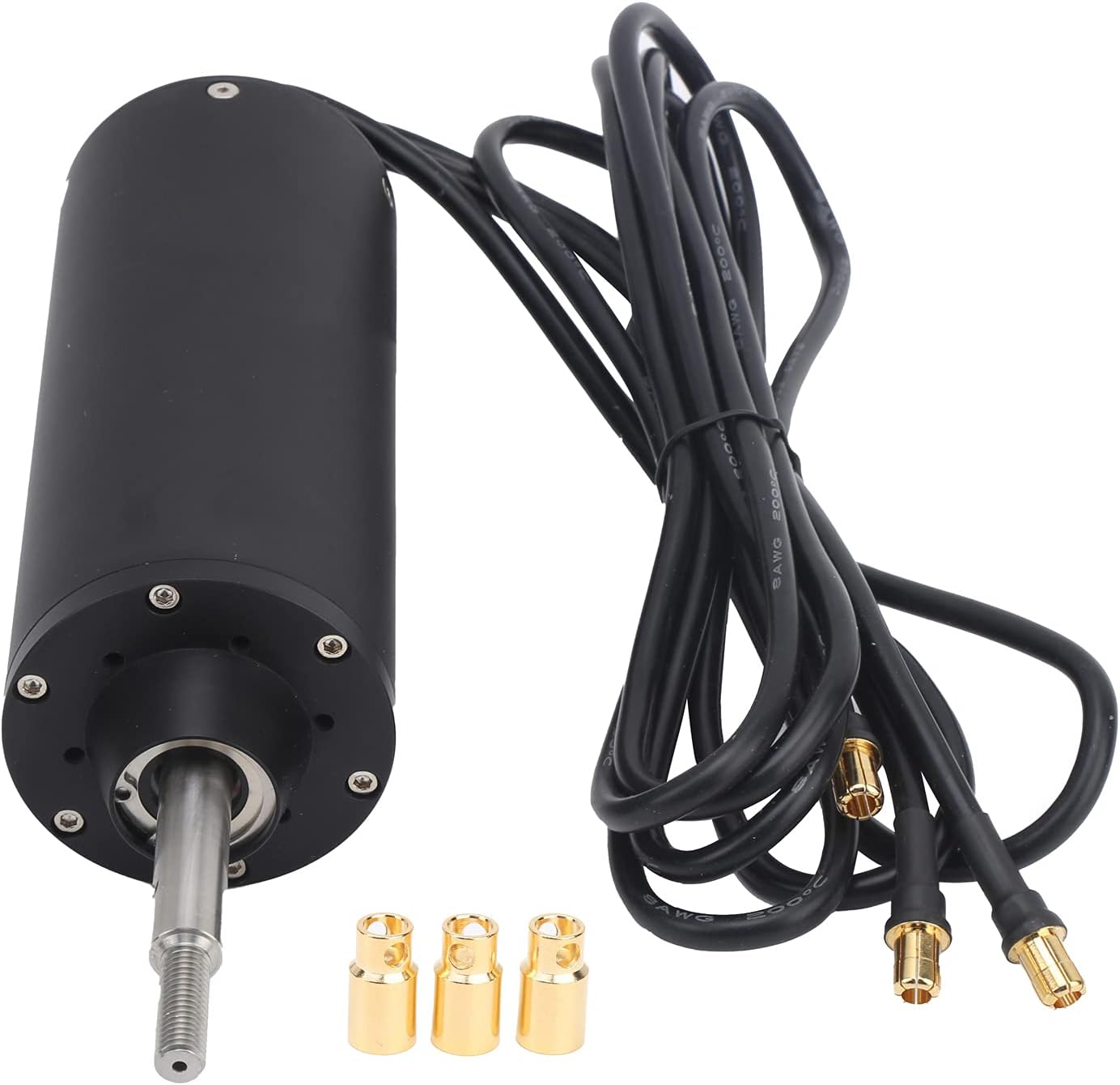 High-Efficiency Waterproof Brushless Motor - Sensorless Amphibious Motor, DC58V 6000W Electric Motor with Miniature Connector for Electric Propulsion in Amphibious Vehicles(120KV)