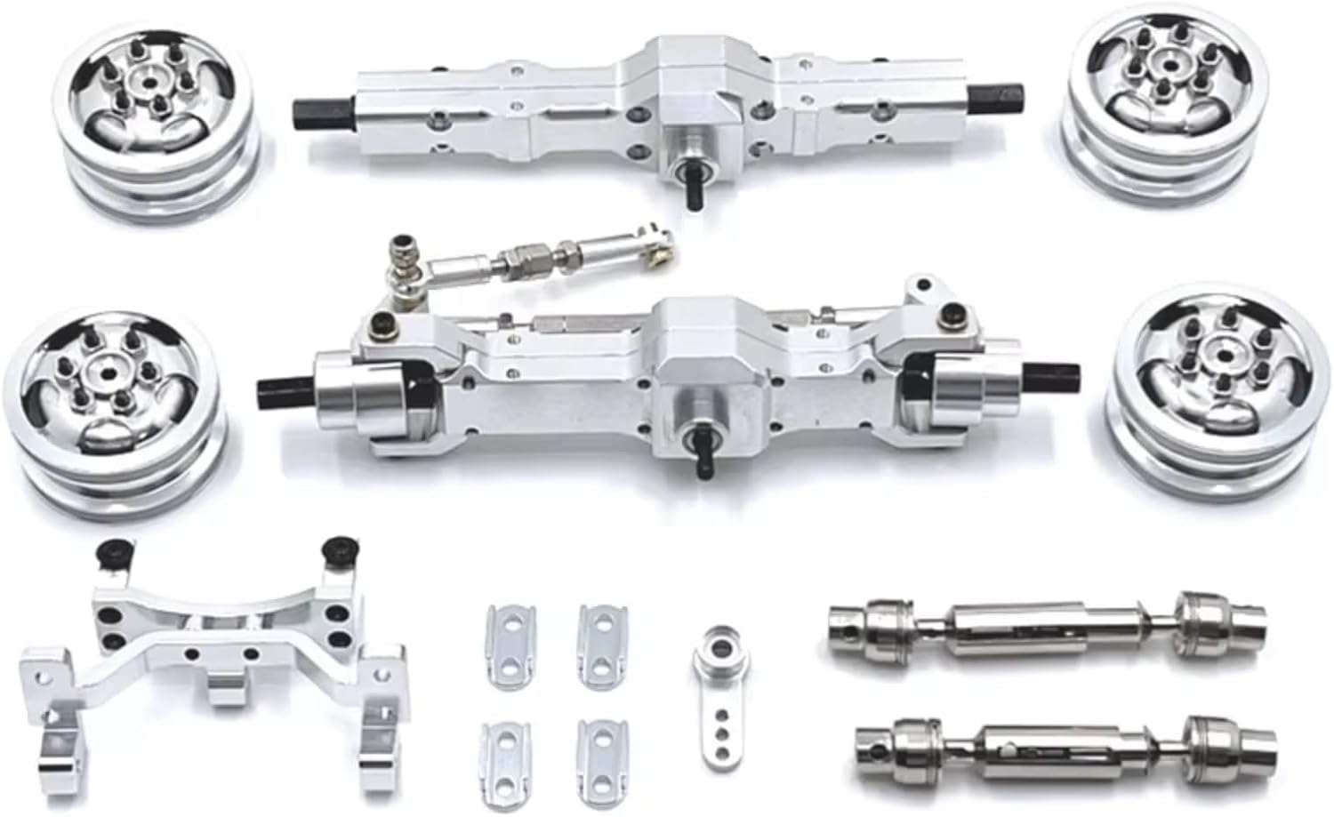 Models Upgrades Parts For WPL C74 1/10 Metal Axle Servo For Seat Wheel Hub Drive Shaft RC Car Upgrade Accessories Parts(Silver)