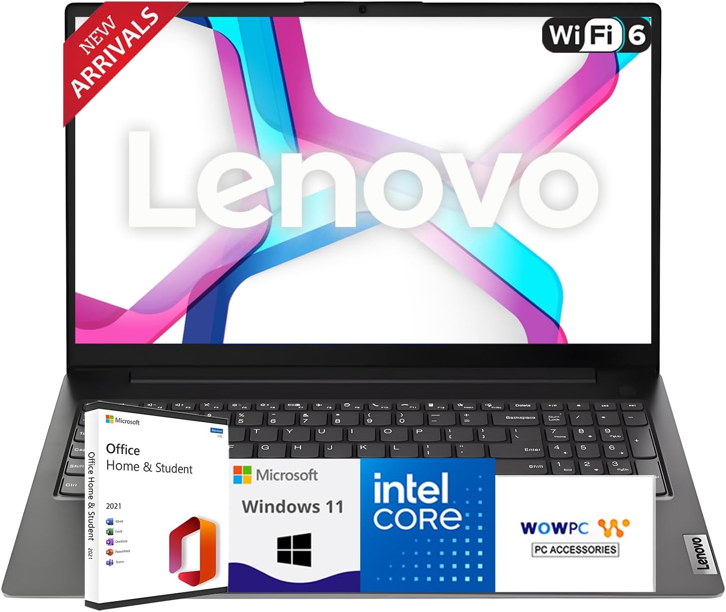 Lenovo 2025 New V15 Business Laptop(2025/2026 Edition) with Microsoft Office, Intel Powerful CPU, 8GB RAM, 256GB SSD, 15.6