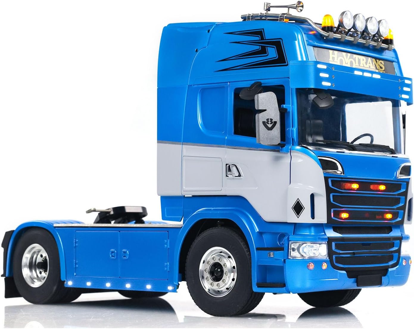 LESU 1/14 4X4 RC Tractor Truck RTR Remote Control Car Model Sound Light System Metal Chassis 4X4 All-Wheel Drive Differential Lock Two-Speed Transmission Truck Model