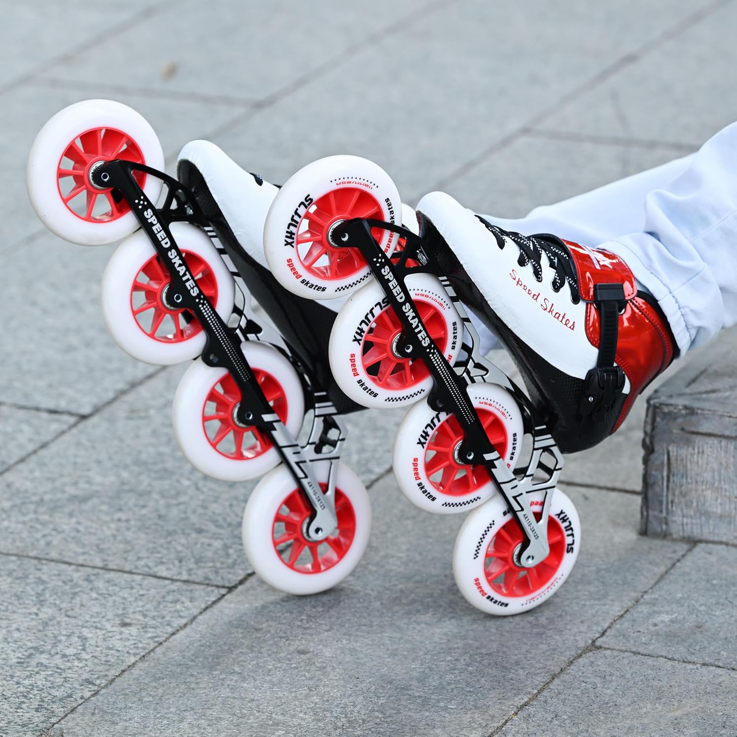 Inline Speed Skates Adult for Mens Womens, Professional Fitness Racing Skates Adult Male, High Performance Roller Skating, Black