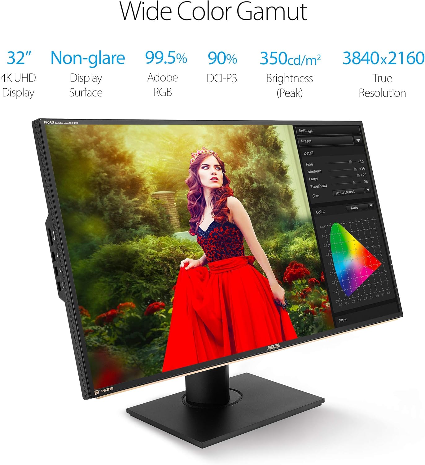 ASUS PA329Q 32in 4K/UHD 3840x2160 IPS HDMI Eye Care ProArt Monitor (Renewed)