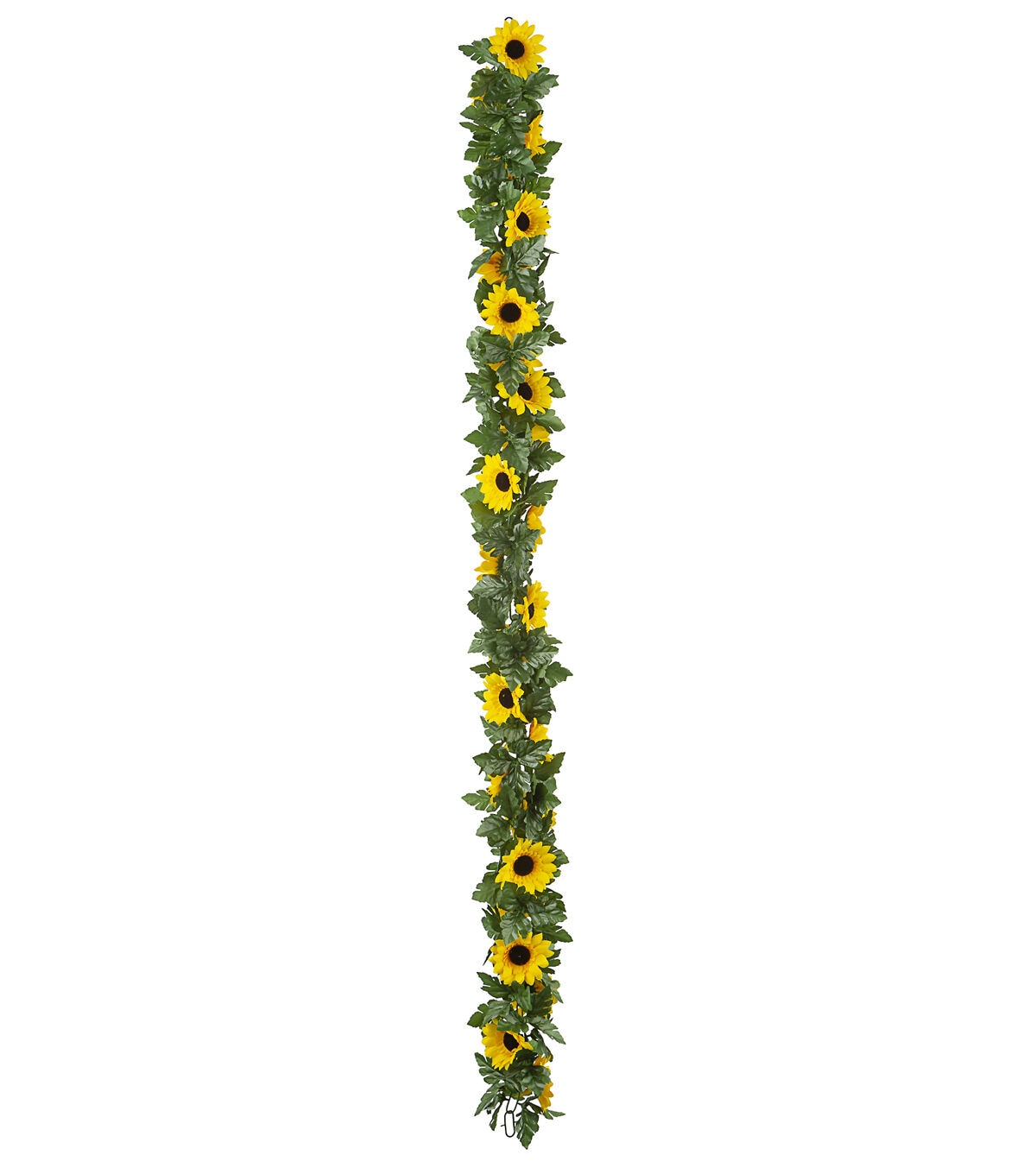 66 Yellow Sunflower & Green Leaf Garland by Bloom Room