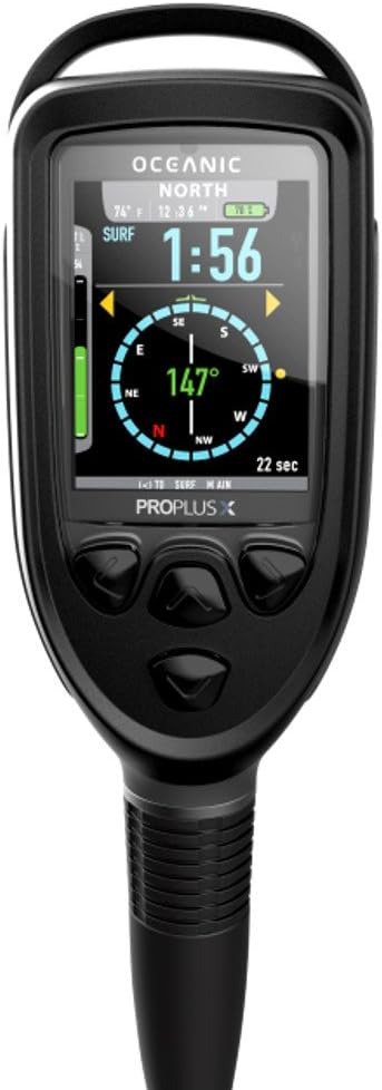 OCEANIC Pro Plus X Dive Computer | Large Color Screen Display, Easy to Read | Includes Digital Compass | Connect to DiverLog+ App on Your Smartphone | Quick Disconnect Hose