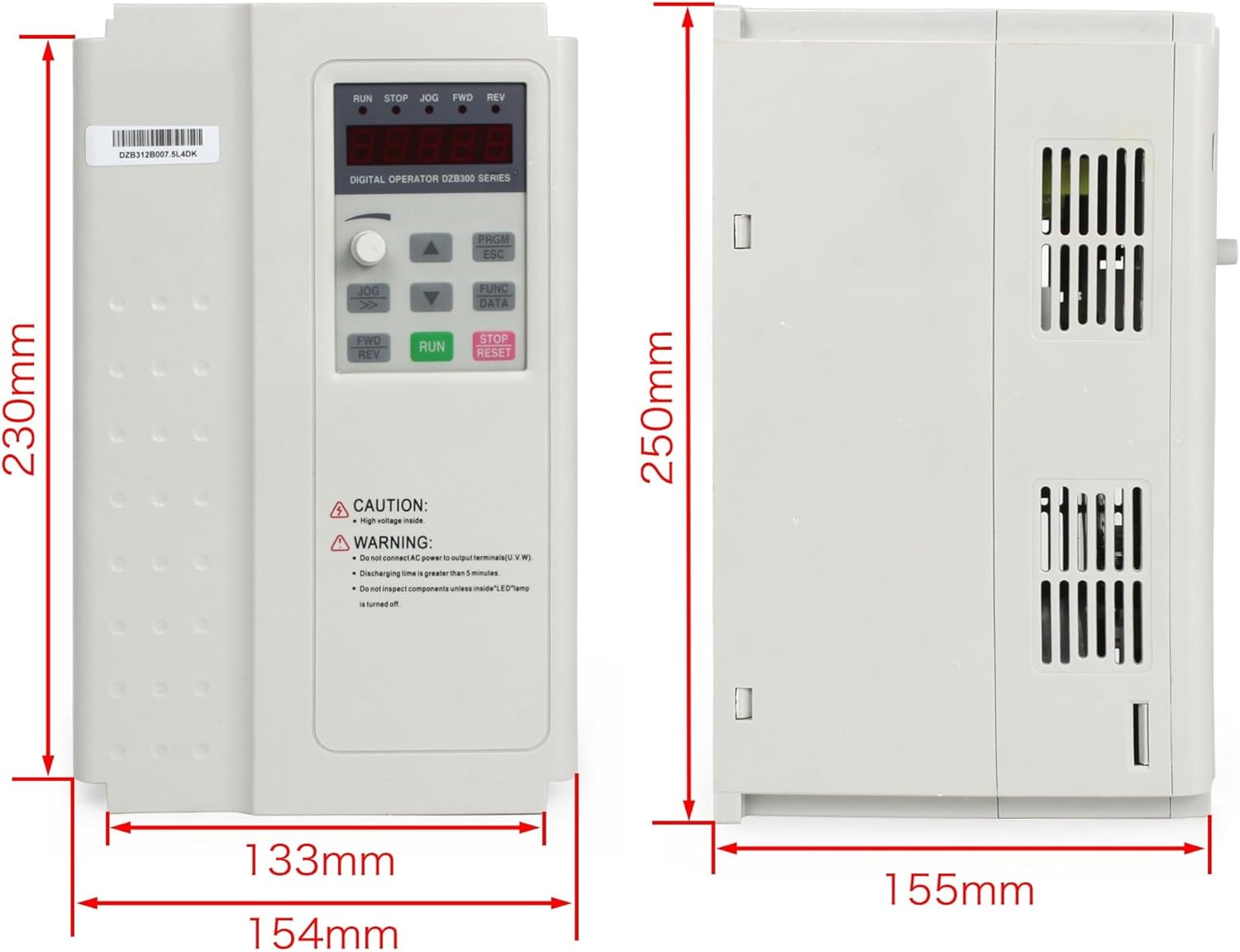 3.7KW 220V 5.5KW 7.5KW 380V FL Inverter VFD Spindle Motor Speed Control Variable Frequency Drive 0-1000Hz(7.5KW,380V-380V)