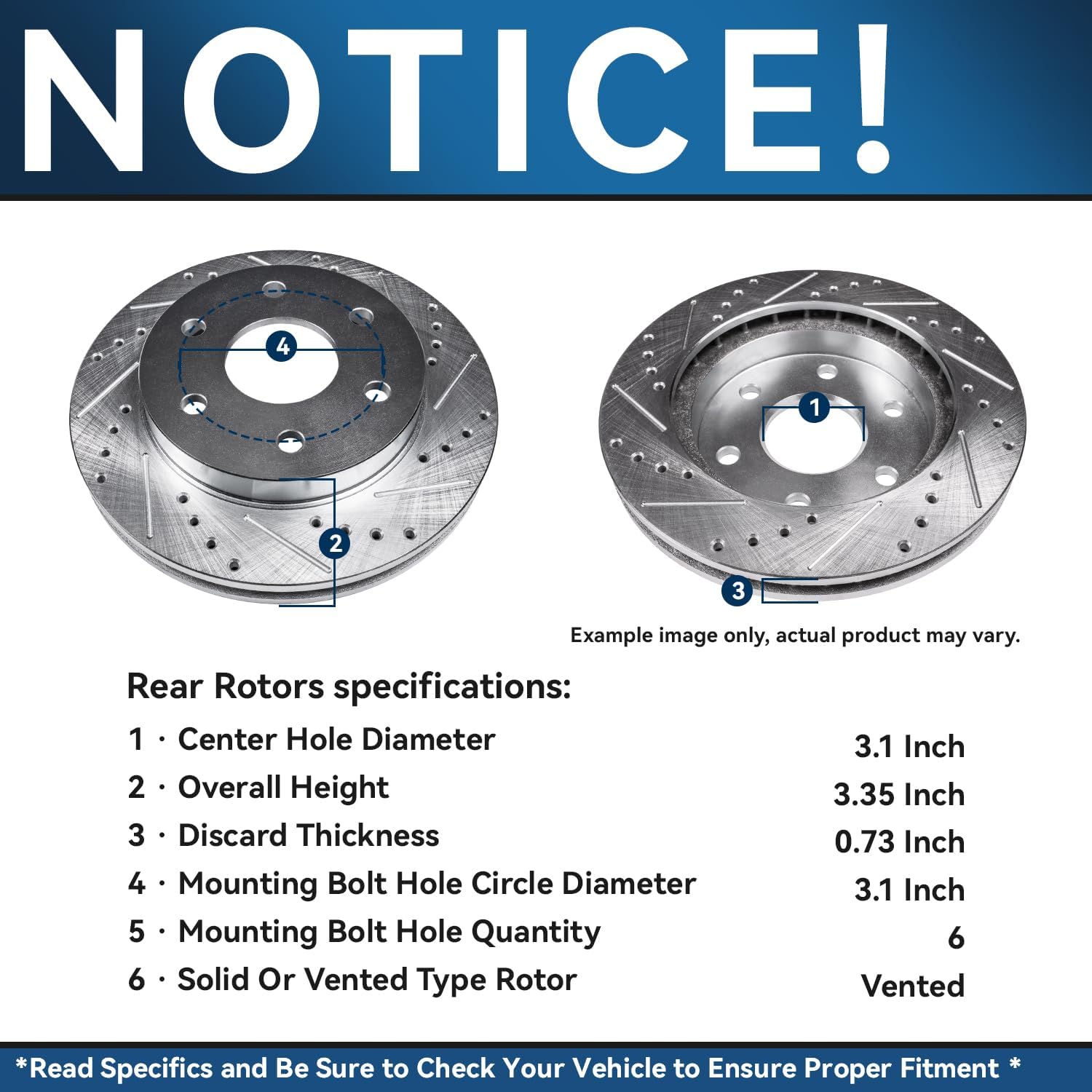 Detroit Axle - Brake Rotors for Chevrolet Tahoe Avalanche Silverado Suburban 1500 GMC Sierra Yukon XL 1500 Cadillac Escalade ESV EXT, Front & Rear Disc Brake Rotors Replacement