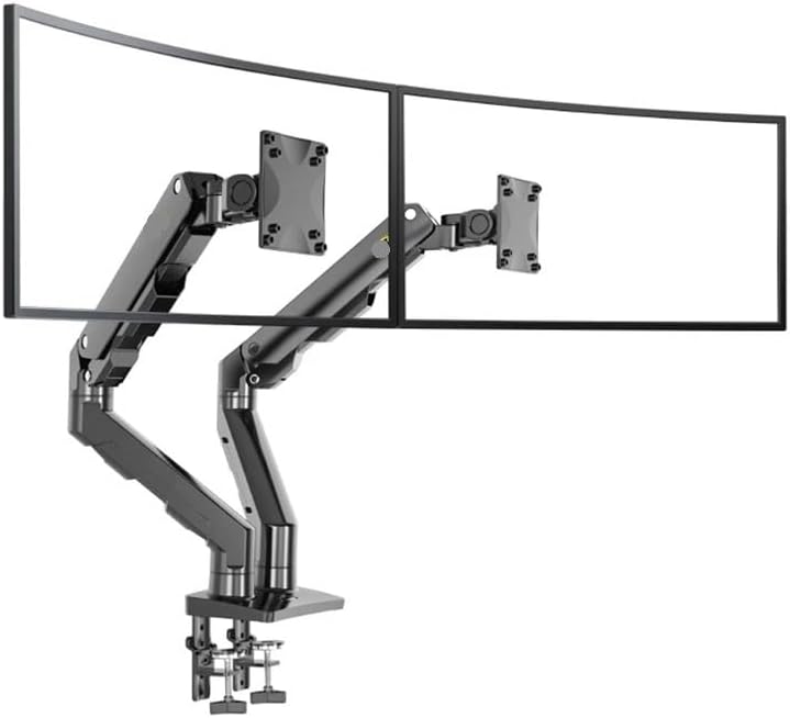 G55 mechanical spring arm 27-34 inch dual curved screen desktop monitor stand 5-16 kg ultra wide monitor stand with USB port