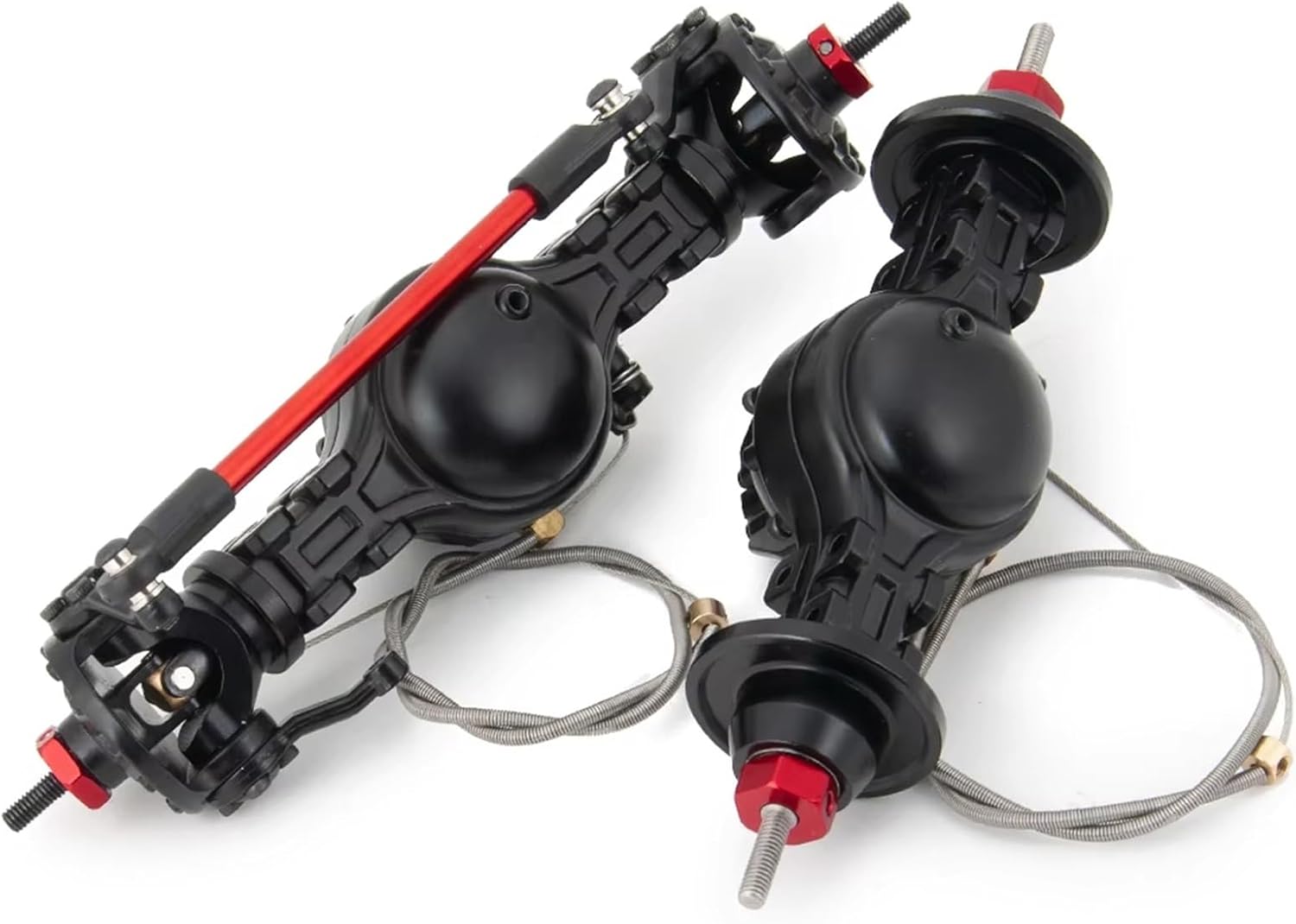 RC Front Rear Drive Axle Compatible with Tamiya Metal Front Rear Differential Axle Built-in Steel Gear 1/14 RC Truck Tow Upgrade Parts Accessories(Rear Front Axle)