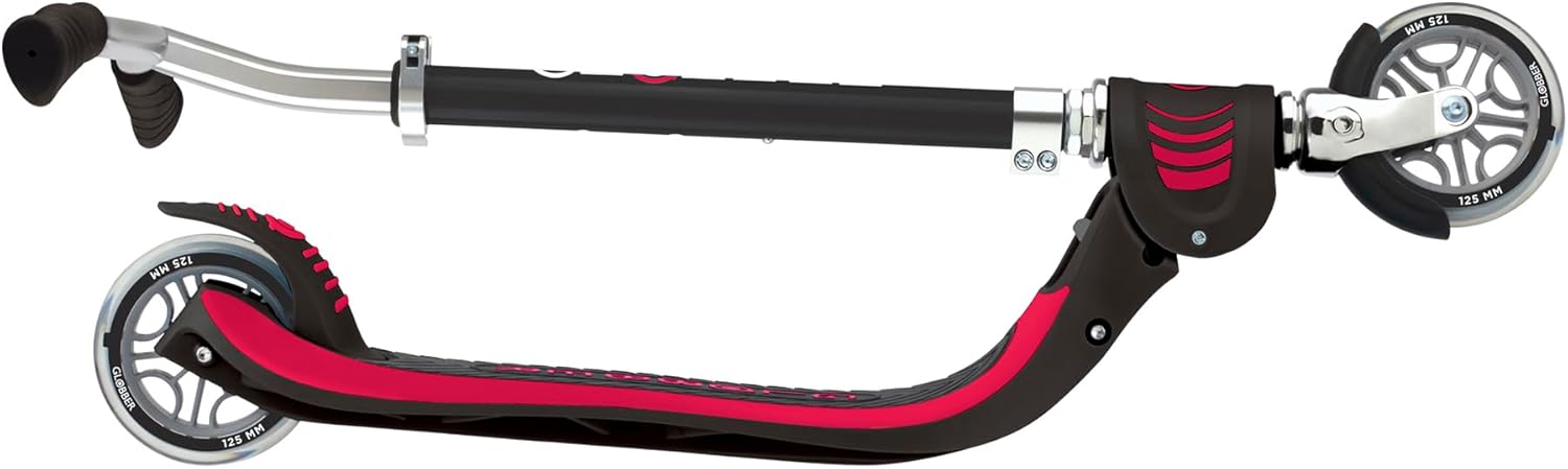 Globber - Flow Foldable 125 – Folding Scooter with 2 Wheels, for Children from 5 Years and Teens, Black