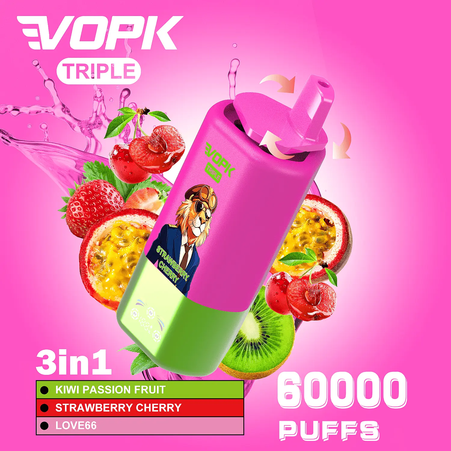 VOPK TRIPE 60K 3 in 1 (10pcs) - MYEU VAPES