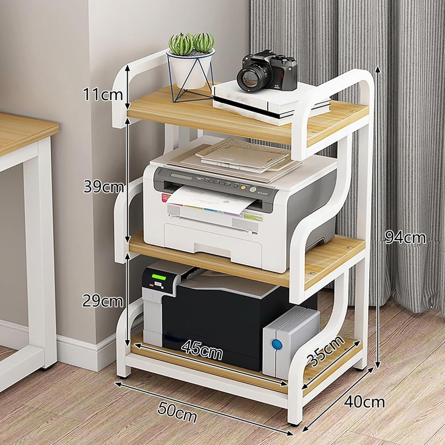OVOGGPAN Audio Rack AV Media Stand Arc Audio-video shelving Audio Tower Corner Shelf stereo Stand for Recording Room